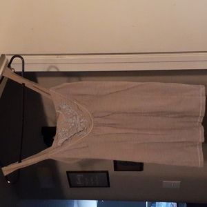 American Eagle Outfitters tank top S flowers on chest gray